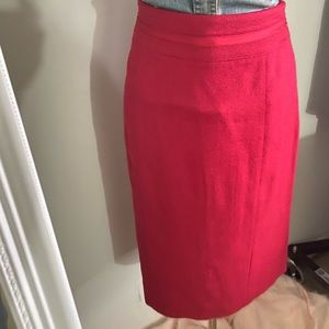 White House Black Market Fishtail Skirt - red